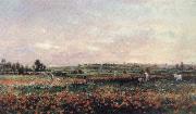 Charles Francois Daubigny Poppy Field oil painting on canvas